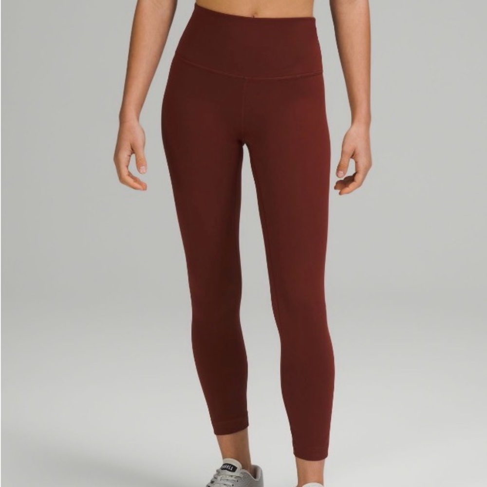 Lululemon Wunder Train High Rise Leggings 25” (Burgundy)